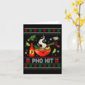 Pho Kit Apparel Ugly Xmas Pajamas Matching Family  カード (黄色い花)