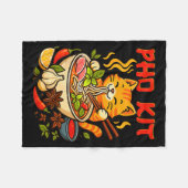 Pho Kit Mariners Cat Funny Meme  フリースブランケット (正面(横))