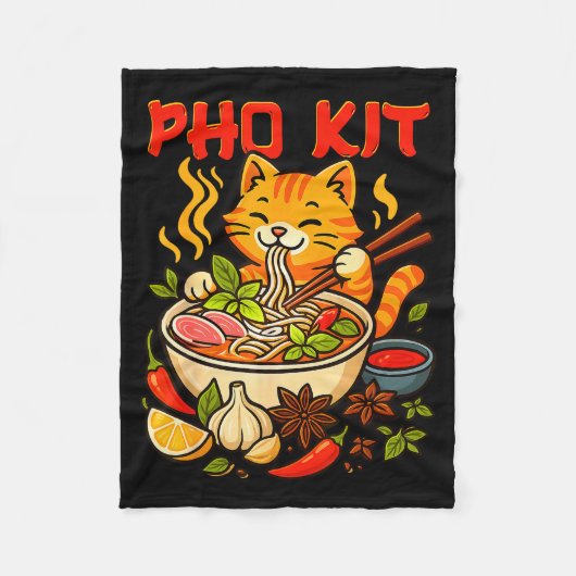 Pho Kit Mariners Cat Funny Meme  フリースブランケット (正面)