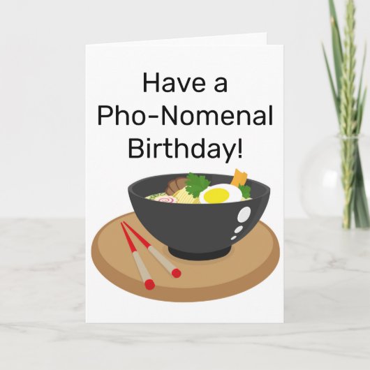 PHO-NOMENAL誕生日を持つ サンキューカード (正面)