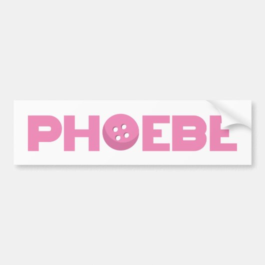 Phoebeボタン バンパーステッカー (正面)