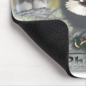 Phoebe鳥の写真のコラージュ マウスパッド (コーナー)