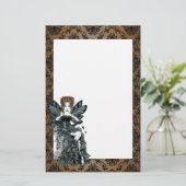 "Phoebe"のゴシック様式オートクチュールの蝶妖精の文房具 便箋 (スタンド正面)