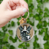 "Phoebe"のゴシック様式オートクチュールの蝶妖精Keychain キーホルダー (手)