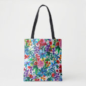 Phoebe "Be Kind" Floral Inspirational Tote トートバッグ (正面)
