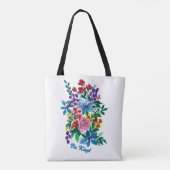 Phoebe "Be Kind" Floral Inspirational Tote トートバッグ (裏面)