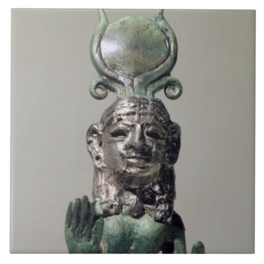 PhoeniからのPhoenicianの女神の小像、 タイル (正面)