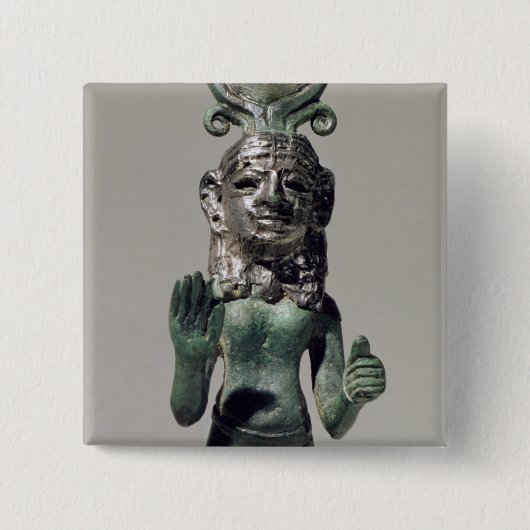 PhoeniからのPhoenicianの女神の小像、 缶バッジ (正面)