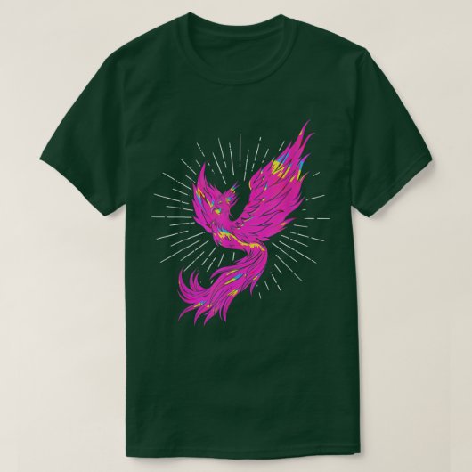 PhoeniFire BirdFantasyカラフル Phoeni Tシャツ (デザイン正面)