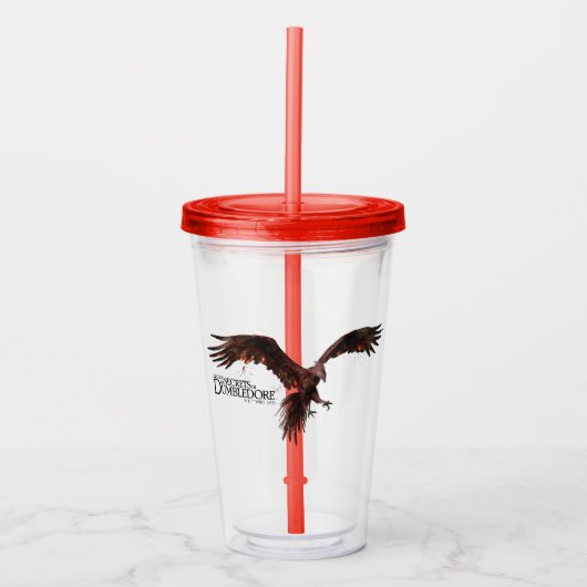 Phoenixグラフィック飛んでいる アクリルタンブラー (正面)