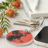 Phoenixグラフィック飛んでいる キーホルダー (正面右)