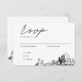 Phoenix結婚のRSVP伝統的 Mealオプション エンクロージャーカード (正面/裏面)