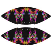 Phoenix – 黒のカラフルフラクタルアート アメリカンフットボール (パネル)