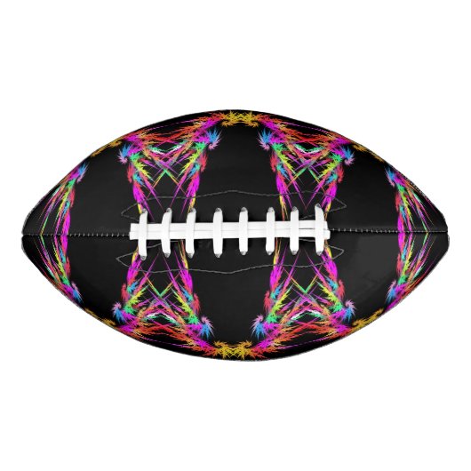 Phoenix – 黒のカラフルフラクタルアート アメリカンフットボール (正面)