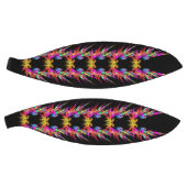 Phoenix – 黒のカラフルフラクタルアート バスケットボール (パネル)