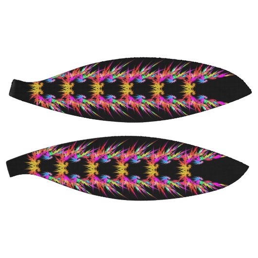 Phoenix – 黒のカラフルフラクタルアート バスケットボール (パネル)