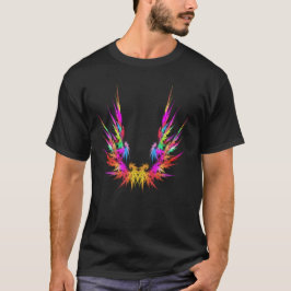 Phoenix – 黒のカラフルフラクタルアート tシャツ