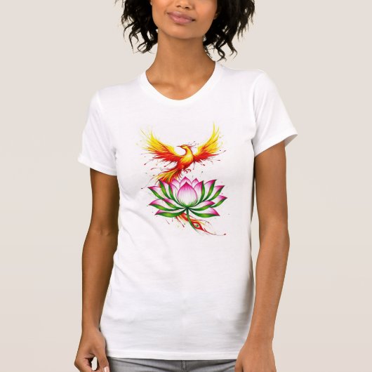 Phoenix and Lotus Rebirth Tシャツ (正面)