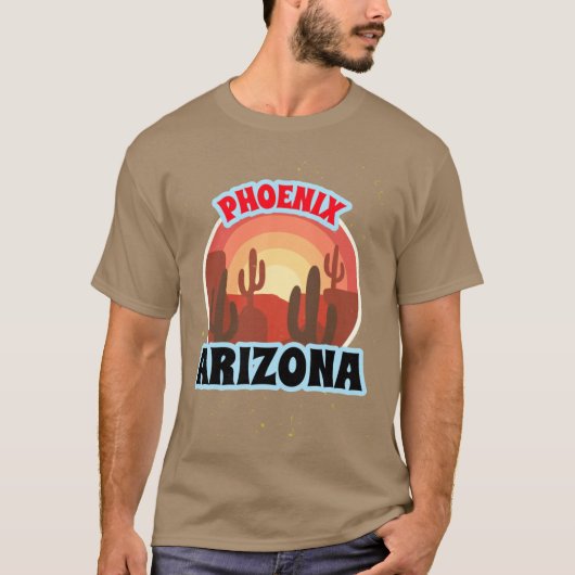 PHOENIX ARIZONA CACTUS SHIRT STICKER GIFT IDEA Box Tシャツ (正面)