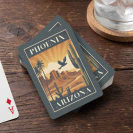 Phoenix Arizona Retro Travel Poster Playing Cards トランプ