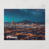Phoenix Arizona Skyline Night Sky ポストカード (正面)