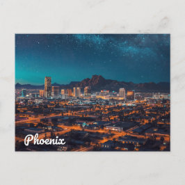 Phoenix Arizona Skyline Night Sky ポストカード