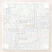 Phoenix azヴィンテージマップ ガラスコースター (裏面)