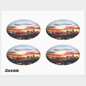 Phoenix, AZ at Sundown 楕円形シール (シート)