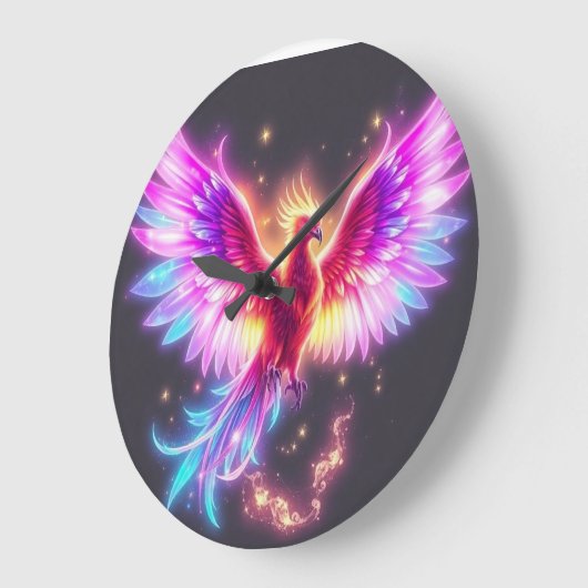 Phoenix bird ラージ壁時計 (傾斜)