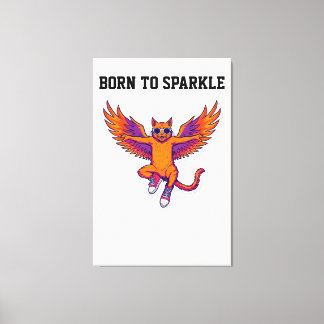 Phoenix Cat Canvas Wall Art – Magical Fire Kitty キャンバスプリント