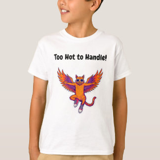 Phoenix Cat Kids T-Shirt – Magical Fire Kitty Tシャツ