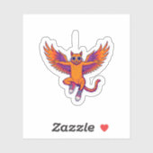 Phoenix Cat Sticker – Cute Magical Fire Kitty シール (シート)