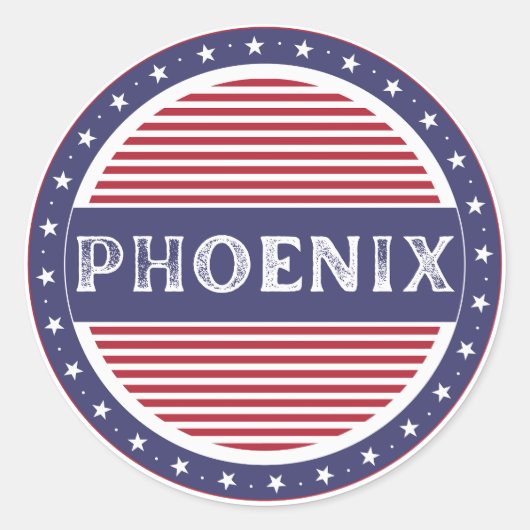 Phoenix City Pride Emblem – American Identity ラウンドシール (正面)