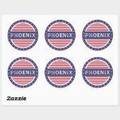 Phoenix City Pride Emblem – American Identity ラウンドシール (シート)