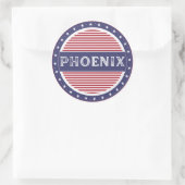 Phoenix City Pride Emblem – American Identity ラウンドシール (バッグ)