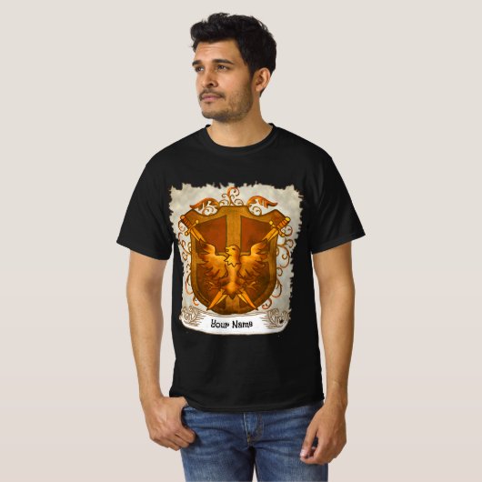 Phoenix Family Crest Surname Tシャツ (正面フル)