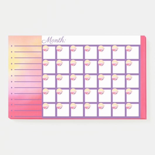 Phoenix Fire Monthly Calendar Post It Note Pad ポストイット (正面)