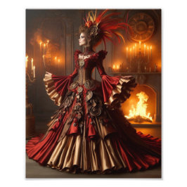 Phoenix Fire Queen Steampunk Victorian Industrial フォトプリント