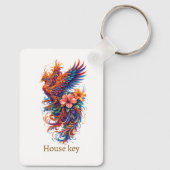 Phoenix Floral Art – Colorful Mythical  キーホルダー (裏面)