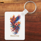 Phoenix Floral Art – Colorful Mythical  キーホルダー (裏面)