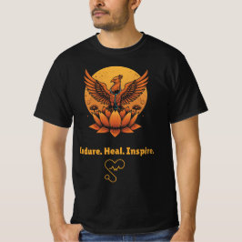 Phoenix Lotus Moon – Endure. Heal. Inspire. Resili Tシャツ