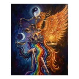 Phoenix & Lotus Spiritual Photo Enlargement Wall A フォトプリント