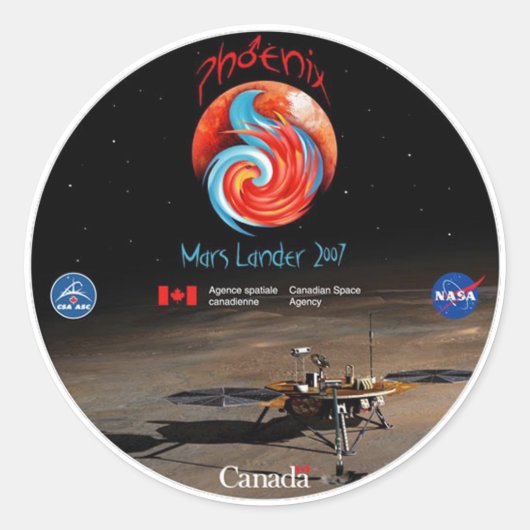 Phoenix Mission Patch CSA ラウンドシール (正面)