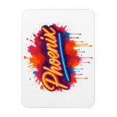 Phoenix Neon Graffiti – Retro Street Art Glow Mug マグネット (縦)