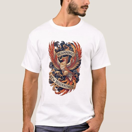 Phoenix New Year T-Shirt, Premium Mythology Tシャツ (正面)