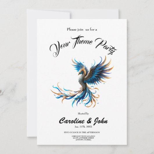 Phoenix of the Sapphire Dawn  招待状 (正面)