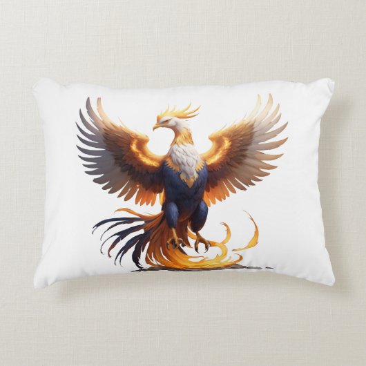 Phoenix Rise Hoodie 🔥 Mythical Fire Bird Sweatshi アクセントクッション (正面)