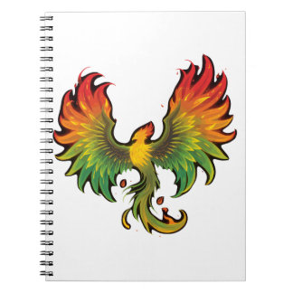 Phoenix Rising – Ein Design voller Kraft und Wiede ノートブック