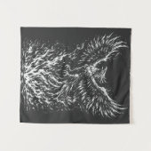 Phoenix Rising From the Flames by BurnsInHell タペストリー (正面(横))