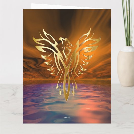Phoenix Rising Greeting Card カード (裏面)